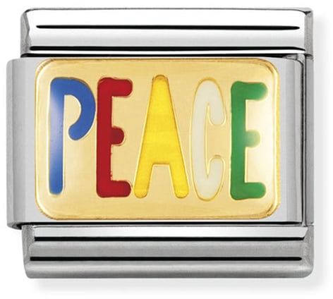 Nomination Classic Gold Messages Peace Charm