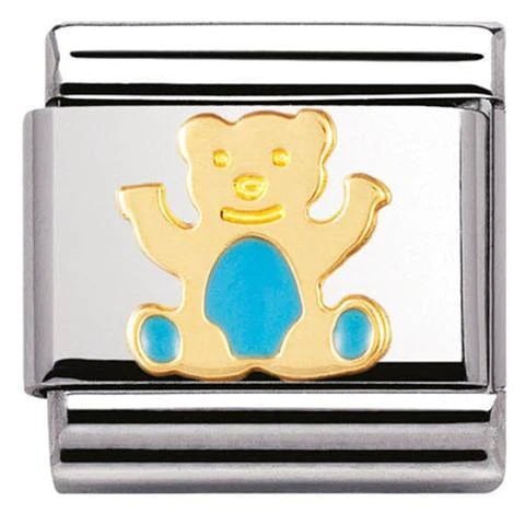 Nomination Classic Gold Love Blue Teddy Charm