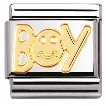 Nomination Classic Gold Writings Boy Charm
