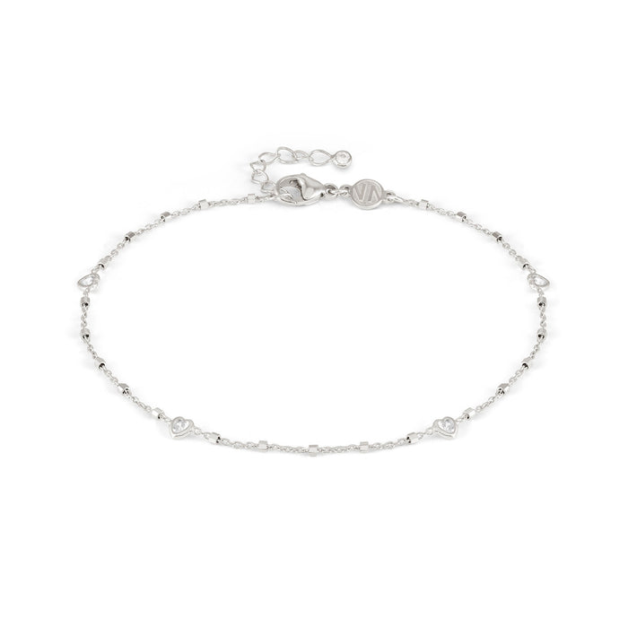 Nomination Sterling Silver With Hearts Anklet