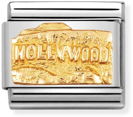 Nomination Classic Gold Travel HOLLYWOOD Sign Charm