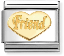 Nomination Classic Gold Friendship Heart Friend Charm