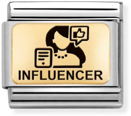 Nomination Classic Gold Classic Hobbies & Dream Job Influencer Charm