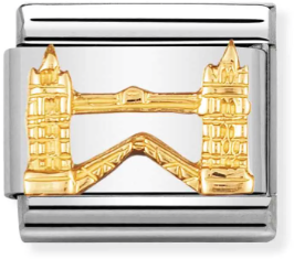 Nomination Classic Gold Relief Travel Tower Bridge Charm