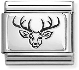 Nomination Classic Silver Stag's Head Charm