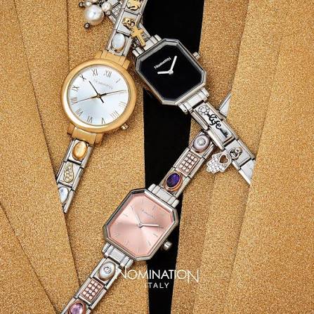 Nomination Composable Classic Paris New With Yellow Gold Rectangular Steel Strap Watch (66)
