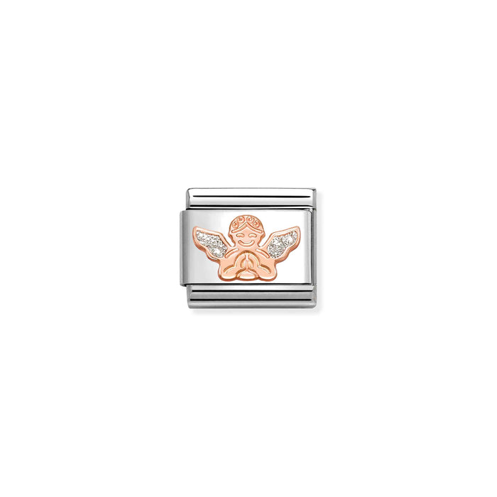 Nomination Classic Glitter Symbols Angel Gold Charm
