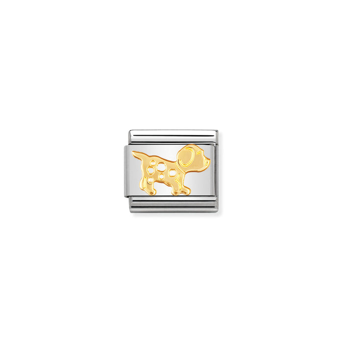 Nomination Classic Gold Animals Dog Charm