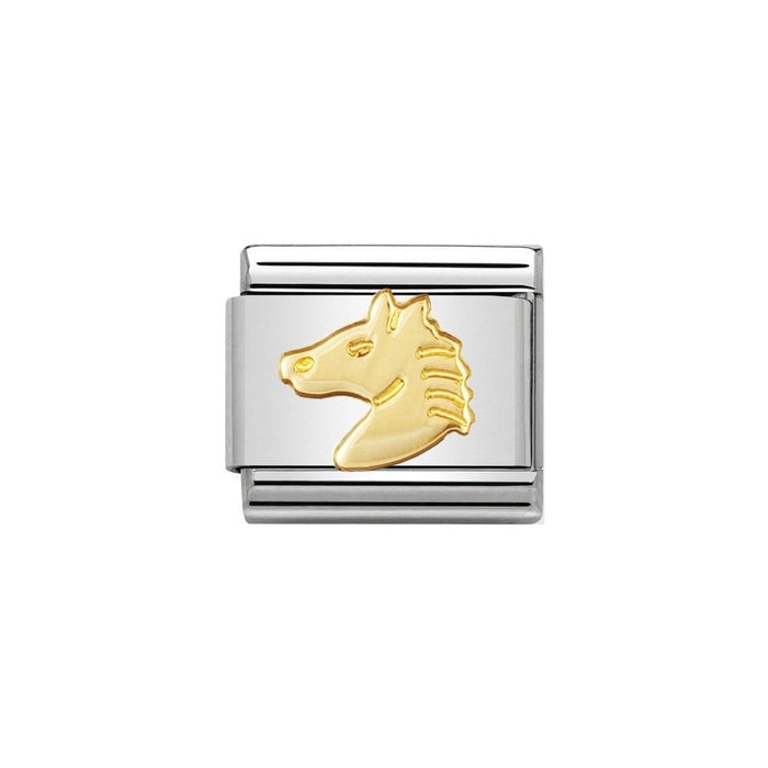 Nomination Classic Gold Animals Horse's Head Charm
