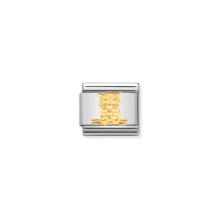 Nomination Classic Gold Animals Owl Charm