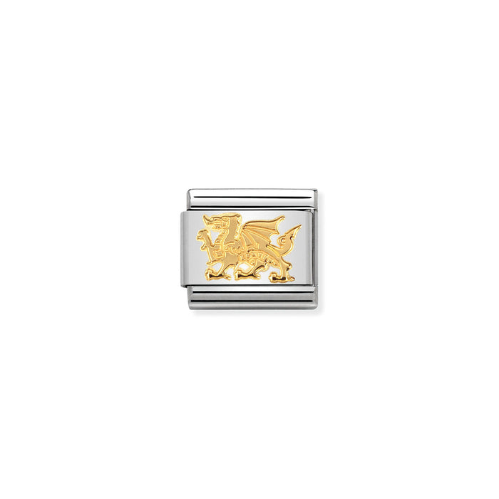 Nomination Classic Gold Animals Welsh Dragon Charm