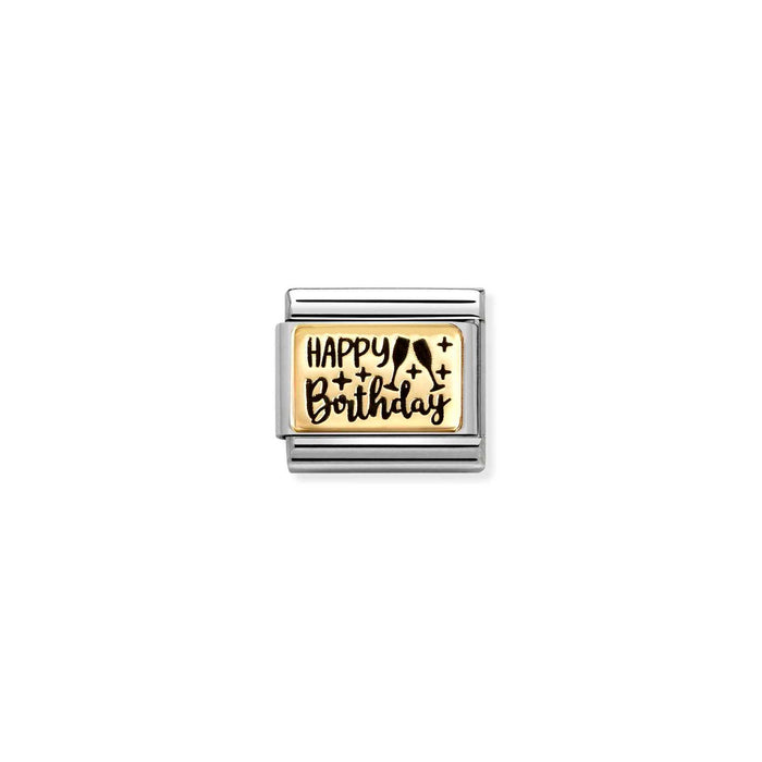 Nomination Classic Gold Birthday Happy Birthday Charm