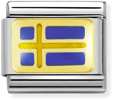 Nomination Classic Gold Europe Flag Sweden Charm