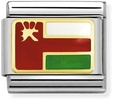 Nomination Classic Gold Asia Flag Oman Charm