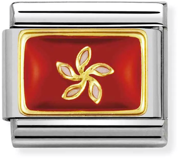 Nomination Classic Gold Asia Flag Hong Kong Charm