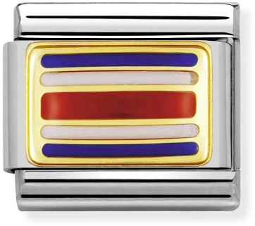 Nomination Classic Gold America Flag Costa Rica Charm