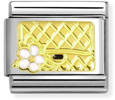 Nomination Classic Gold Symbols Bag With Flower Charm
