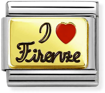 Nomination Classic Gold Travel I Love Firenze Charm