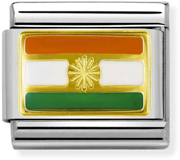 Nomination Classic Gold Asia Flag India Charm