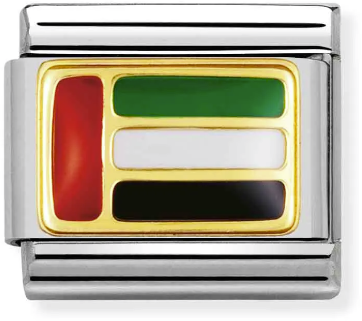 Nomination Classic Gold Asia Flag United Aran Emirates Charm