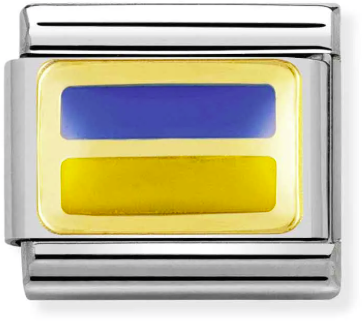 Nomination Classic Gold Europe Flag Ukraine Charm