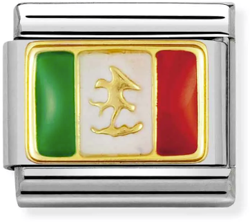 Nomination Classic Gold America Flag Mexico Charm