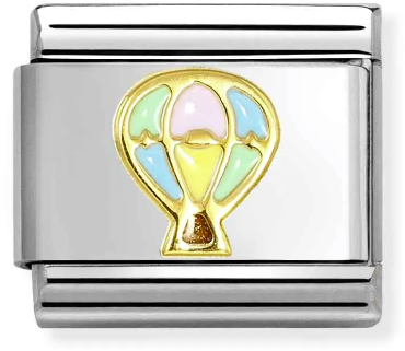 Nomination Classic Gold Symbols Hot Air Balloon Charm