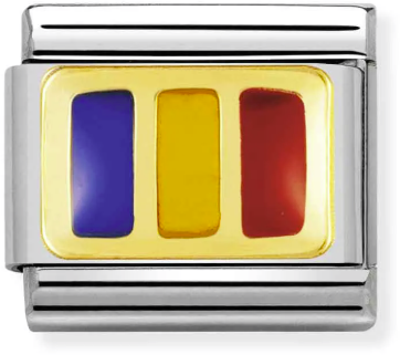Nomination Classic Gold Europe Flag Romania Charm