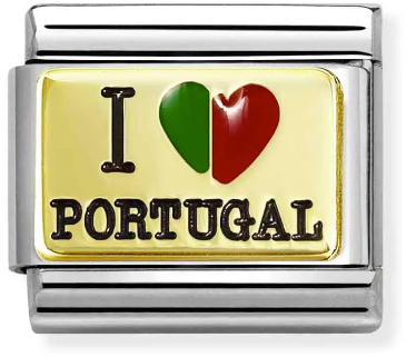 Nomination Classic Gold Travel I Love Portugal Charm