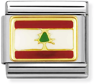 Nomination Classic Gold Asia Flag Lebanon Charm