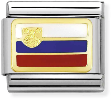 Nomination Classic Gold Europe Flag Slovenia Charm