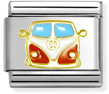 Nomination Classic Gold Symbols Camper Van Charm