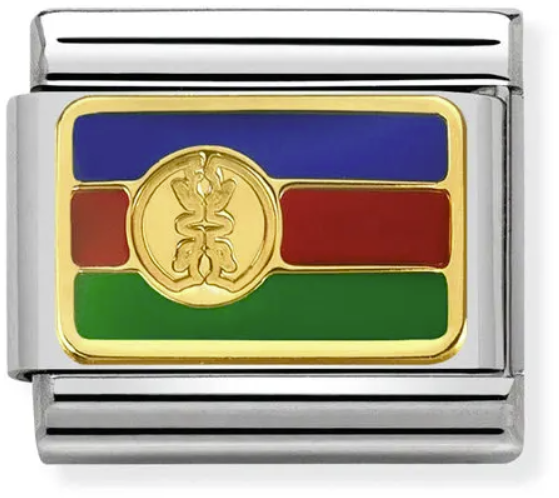 Nomination Classic Gold Oceania Flag New Caledonia Charm