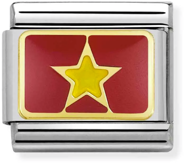 Nomination Classic Gold Asia Flag Vietnam Charm