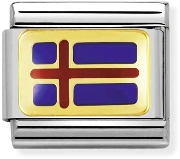 Nomination Classic Gold Europe Flag Iceland Charm