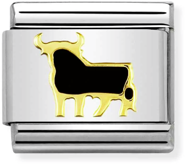 Nomination Classic Gold Earth Animals Spanish Bull Charm