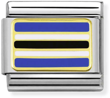 Nomination Classic Gold Africa Flag Botswana Charm