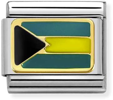 Nomination Classic Gold America Flag Bahamas Charm