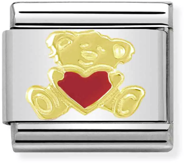 Nomination Classic Gold Love 1 Bear With Heart Charm