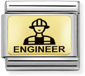 Nomination Classic Gold Hobbies & Dream Job Engineer Charm