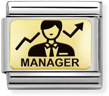 Nomination Classic Gold Hobbies & Dream Job Manager HIM Charm