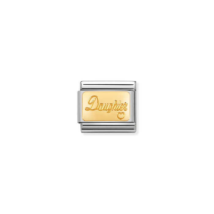 Nomination Classic Gold Engraved Signs Daughter Charm