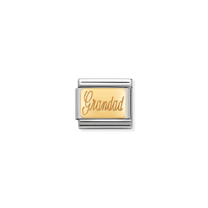 Nomination Classic Gold Engraved Signs Grandad Charm