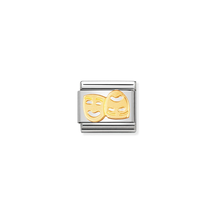 Nomination Classic Gold Fun Masks Charm