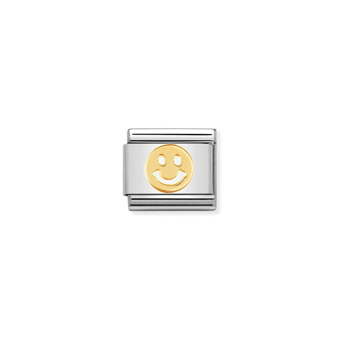 Nomination Classic Gold Fun Smiley Face Charm