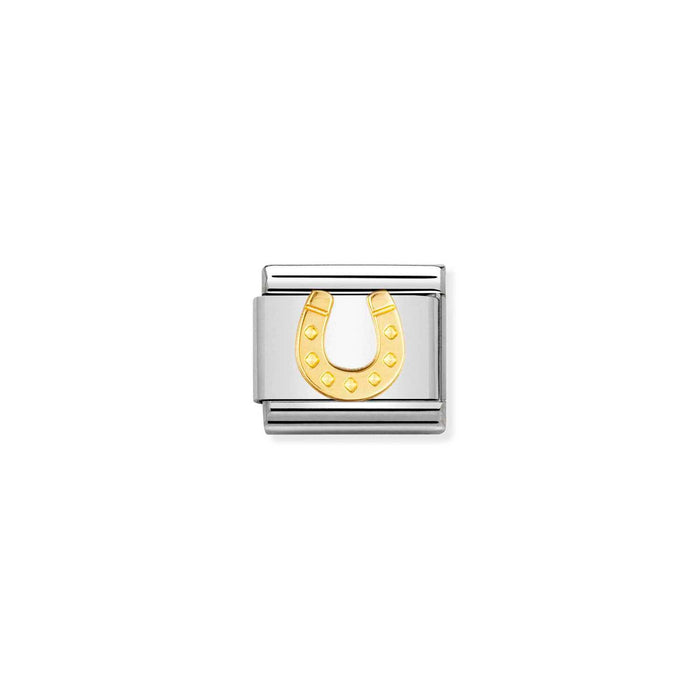 Nomination Classic Gold Good Luck Horseshoe Charm