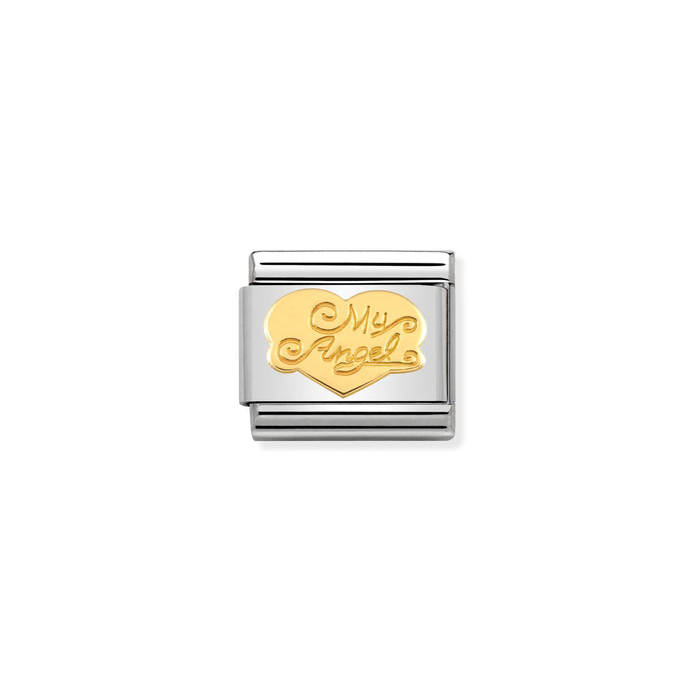 Nomination Classic Gold Love My Angel Heart Charm