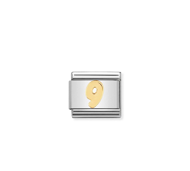 Nomination Classic Gold Number 9 Charm