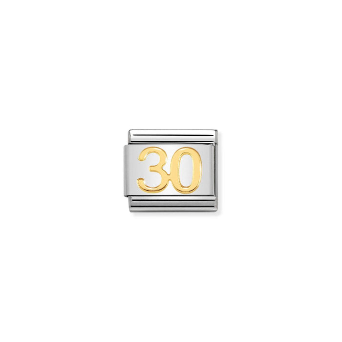 Nomination Classic Gold Numbers 30 Charm