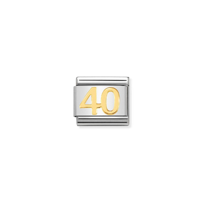 Nomination Classic Gold Numbers 40 Charm